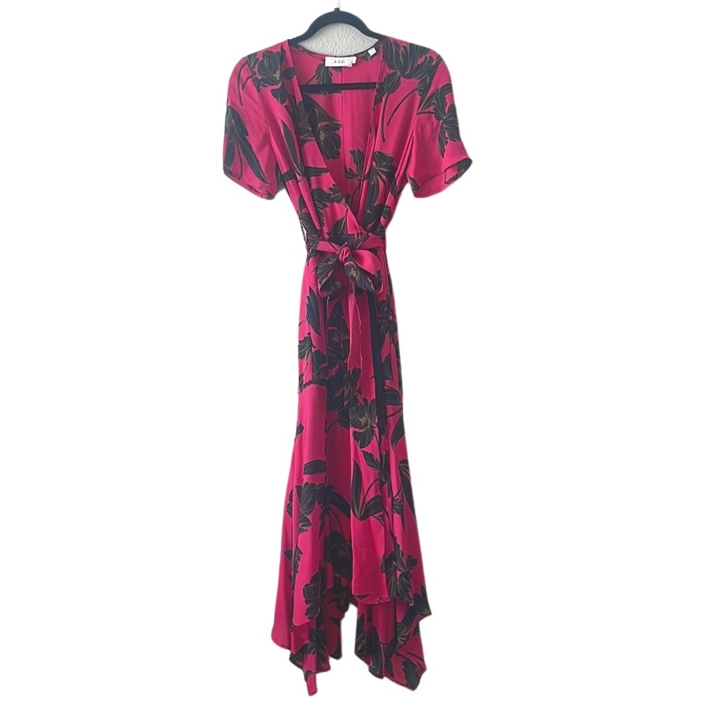 ALC Silk floral wrap dress